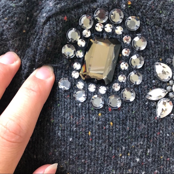 J. Crew Donegal Wool Jeweled Sweater XXS - Picture 4 of 8